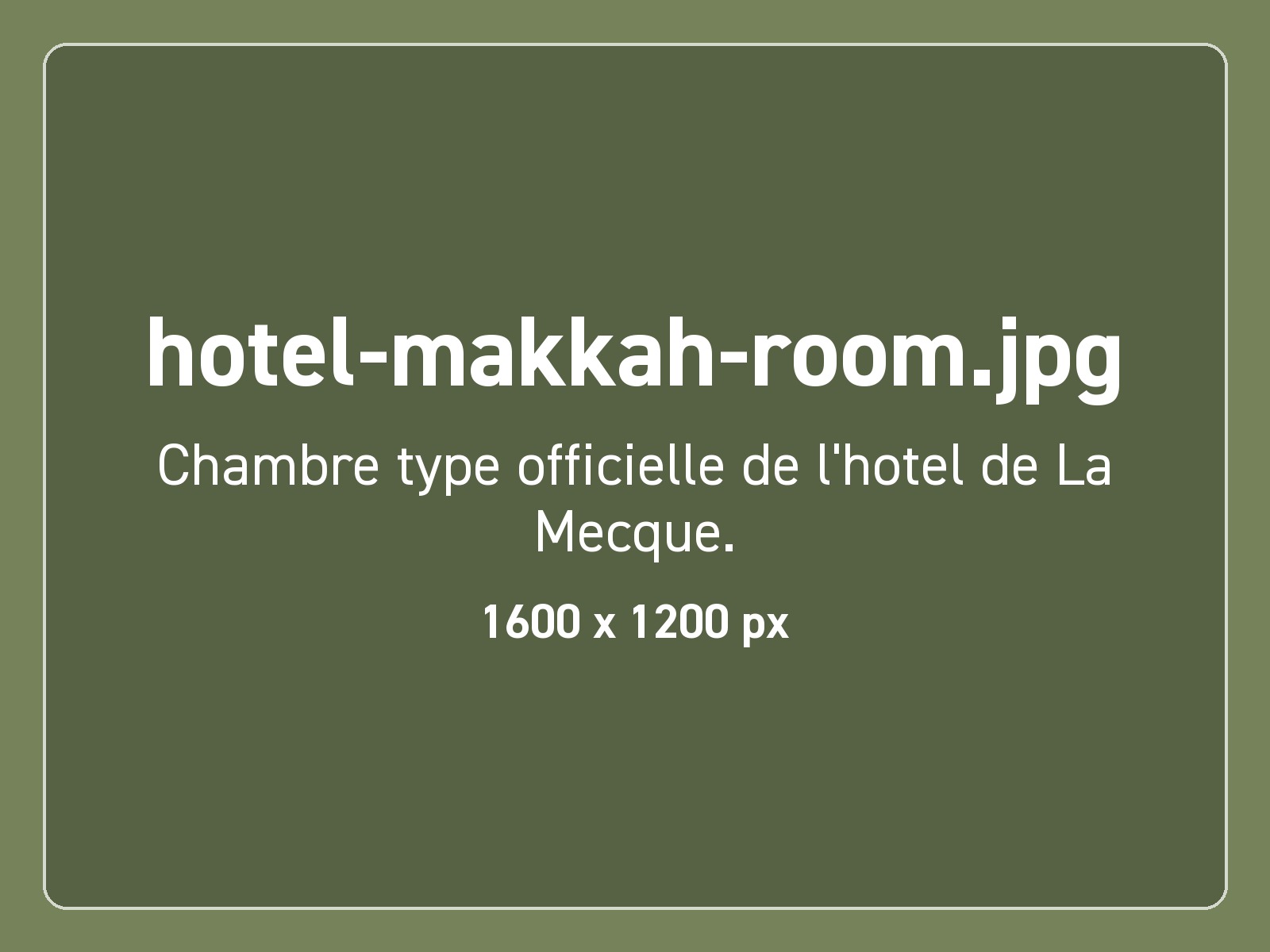 Chambre d'un hôtel proposé à La Mecque