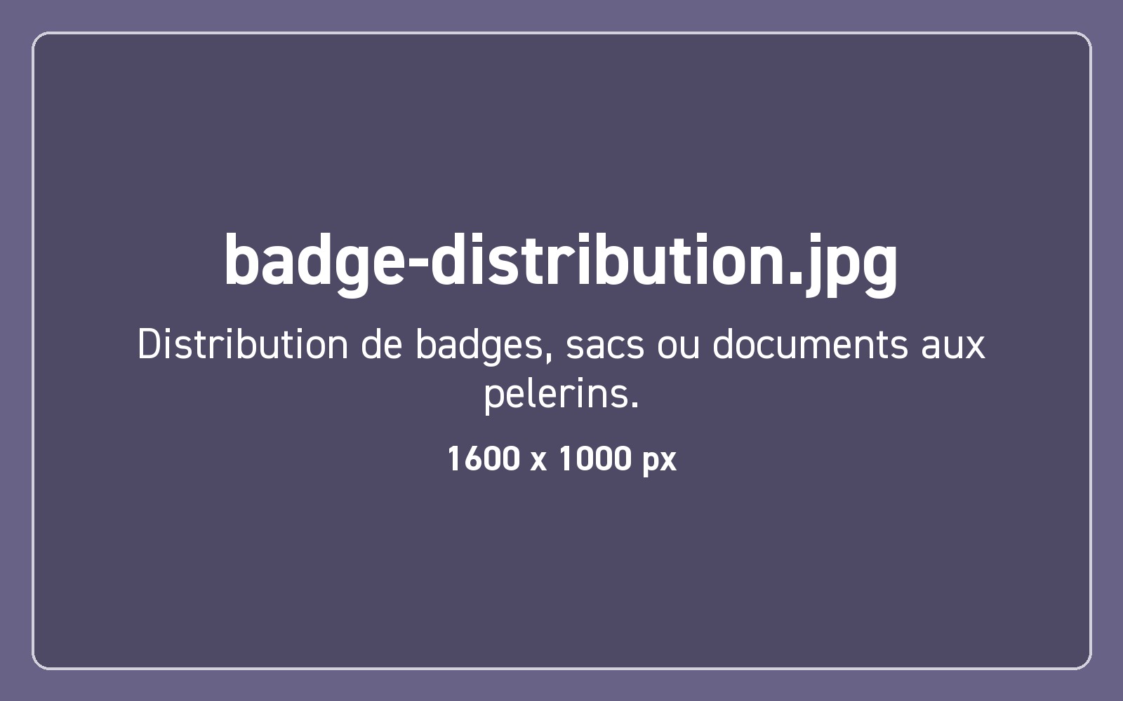 Distribution des badges aux pèlerins Adji Makka