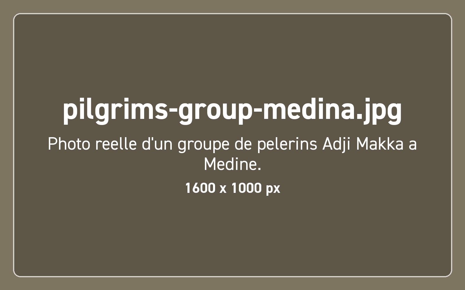 Groupe de pèlerins à Médine