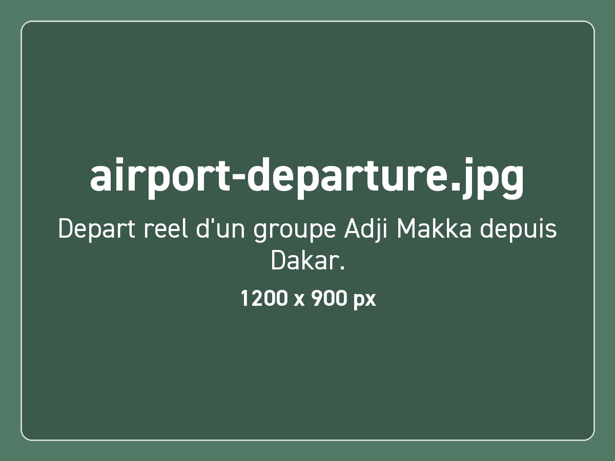 Départ de pèlerins depuis Dakar